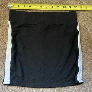 Y2K Forever 21 black pencil skirt with white line down side XS